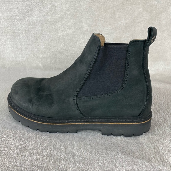 Birkenstock Stalon Women's Chelsea Ankle Boots EU 38 US 7 Black Nubuck Platform - Picture 2 of 11